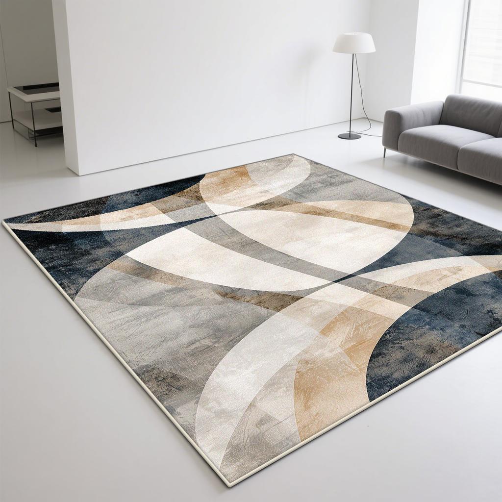 Yellow Black Modern Carpet Living Room Non-slip Decoration Home Abstract Style Large Room Rugs Lounge Rug Entrance Door Mat