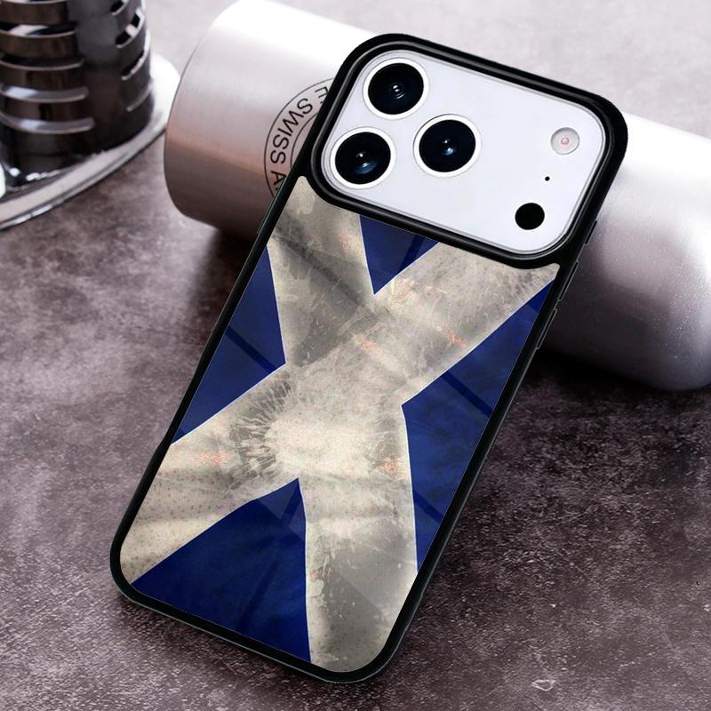 Scottish Silk Flag printed Phone Case For iPhone 17,16e,15,14,13,12,11,Mini,Pro,MAX soft Silicone Cover