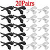 40Pcs Silicone Anti-slip Ear Hooks Holder for Glasses Black/Transparent Elastic Eyeglasses Retainer Holders Eyewear Accessories