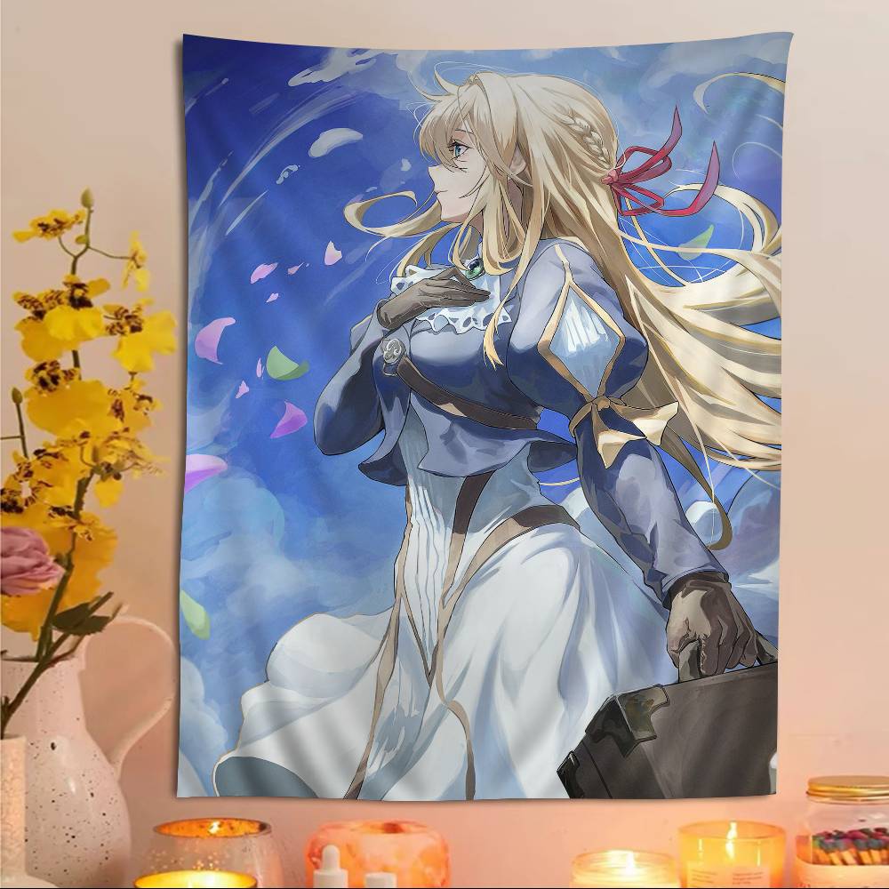 

Anime Vviolet Eevergarden Colorful Tapestry Wall Hangin Bohemian Wall Tapestries Mandala Wall Hanging Sheets 74x94cm(29x37in)