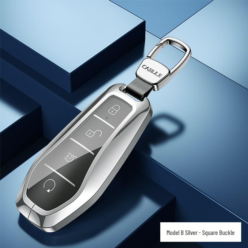 BYD Aluminum Alloy Car Key Case for Qin Pro, Song Pro, Tang, Han - High-End Metal Key Shell Set