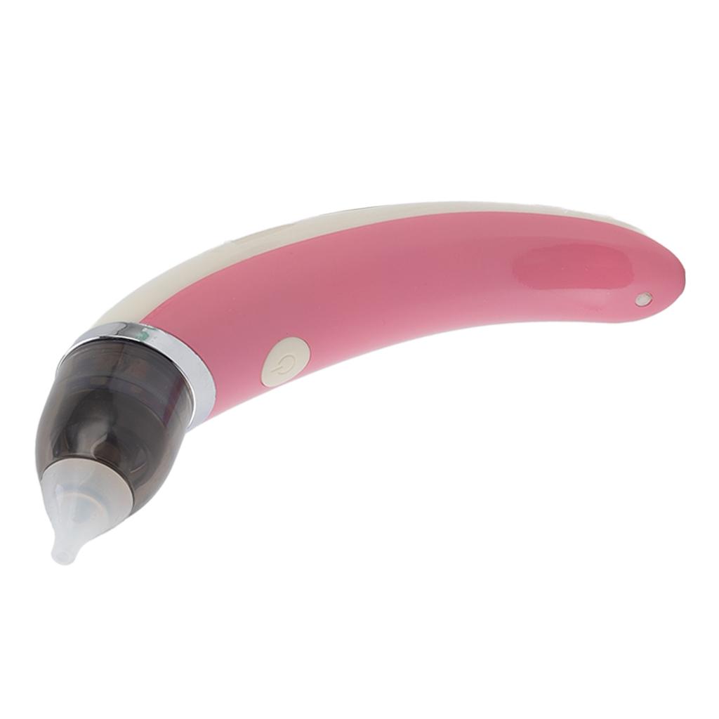 Baby Nasal Aspirator Dual Purpose Electric Earwax Removal Nose Snot Cleaner Pink