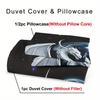 2/ 3pcs Quilt Cover Set, Animal Black and White Dragon Print Duvet Cover Set, King Queen Style Bedding Set Machine Washable