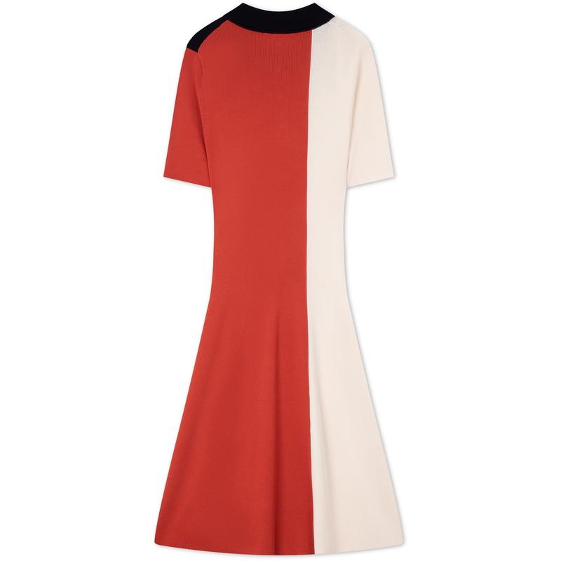 Tommy Hilfiger Casual Smooth Flowing Tennis Skirt Fit Polo Dress Women dresses Red White Black WW0WW42712