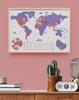 Luckies Sharp World Map SUCK UK Panel, 42x30cm, Purple,