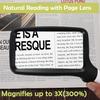 Magnifying Glass with Light Folding Handheld Magnifying Glass with 3x Magnification Rectangular Magnifying Glass with LED and Newspaper Reading To