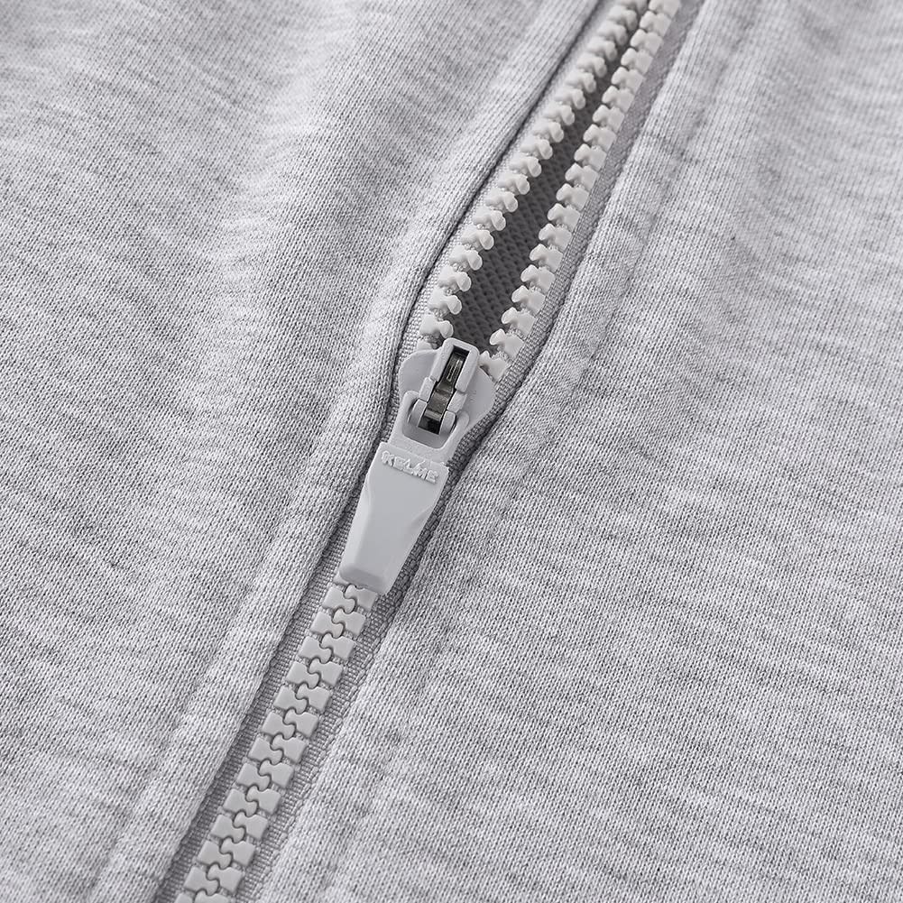 Kelme Zip-Up Hoodie, Soccer Training Jacket, Fitness Sweatshirt, Casual (Gray, Size S)