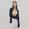 Oder Linen Pendant Cardigan - Navy