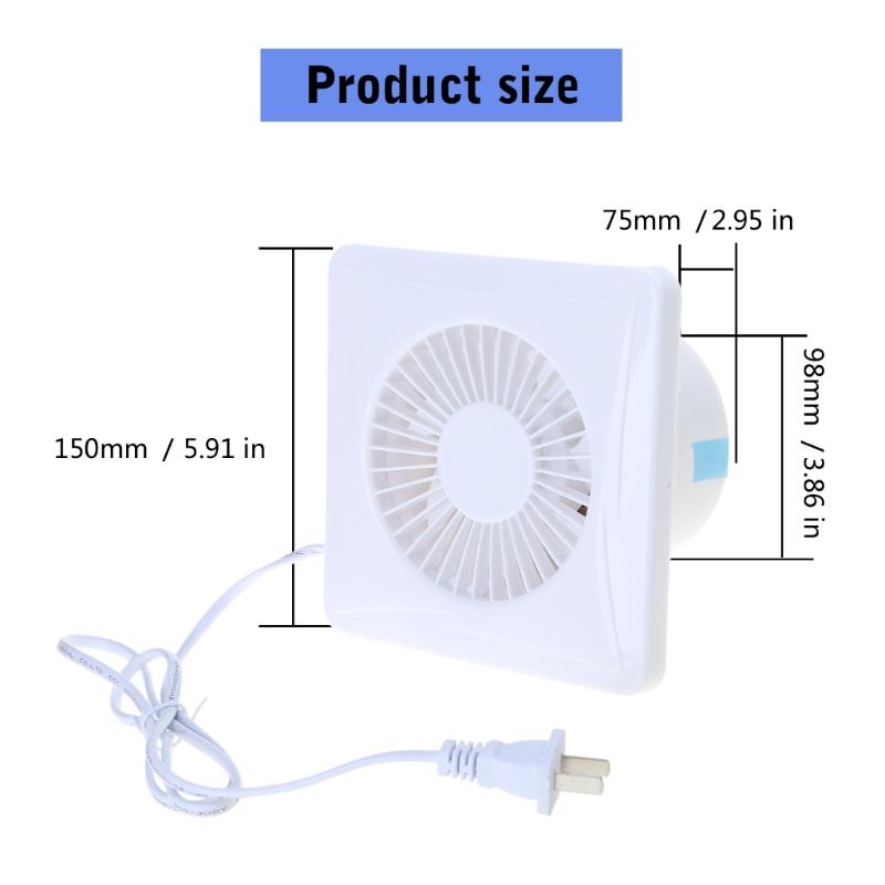 Low Noise Ventilation Fan Household Exhaust Fan with Remote Control Attic Pipe Ventilation Extractor Bathroom Duct Fan