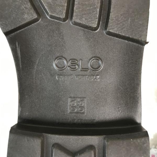 France OSLO Heavy Leather Side Gore Boots 40 25.0 Brown Minimal Heel Wear(USED)