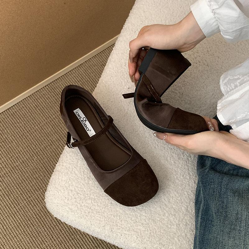 Fashion Soft Fashion Buckle Ladies Mary Janes Flats Shoes Casual Female Shallow Footwear Round Toe Women Ballet Flats Shoes