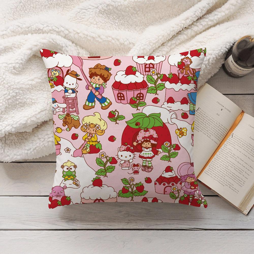 S-Strawberry S-Shortcake Baby Friends Pillow Case Home Decoration Cushion Cover Suitable For Bedroom Car Office Sofa