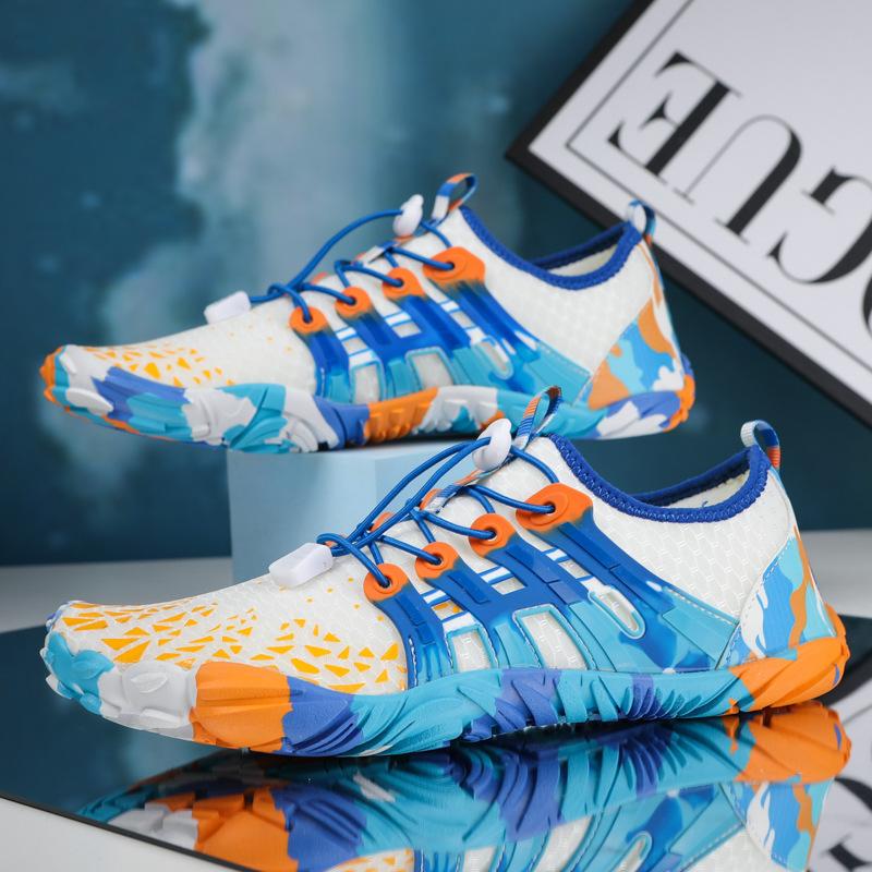 Nové outdoorové sportovní boty pro sledování potoka pánské a dámské nízké plavání protiskluzové šnorchlovací boty s pěti prsty rybaření plážové brodící boty