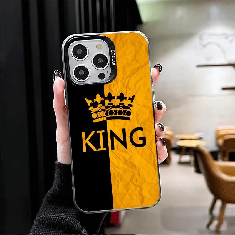 Queen King Couple Theme Soft Phone Case for iPhone 15 16 17 Pro Max 17Air 16E 14 Plus 13 12 Mini Shockproof Cover Back Shell