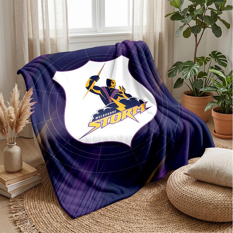 Coperta in Flanella Pile Melbourne Storm Coperta Calda e Accogliente per Divano Letto Viaggio Uso in Tutte le Stagioni