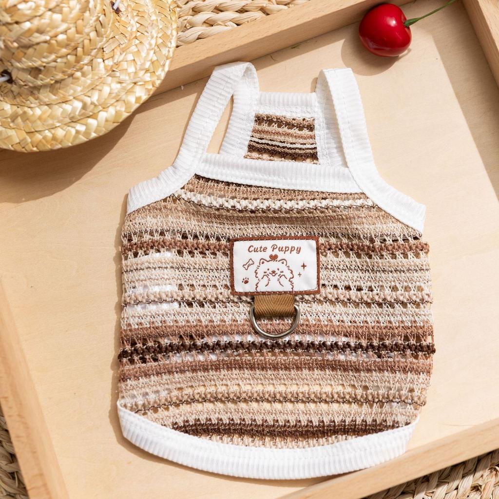 Spring and Summer Mesh and Breathable Outdoor Pet Clothes for Small Dogs, Pet Cats Clothes