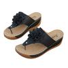 Women’s Floral Open-Toe Platform Slide Sandals Chunky Summer Shoes