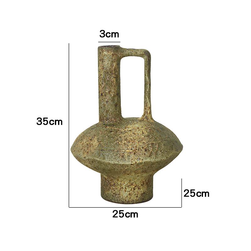 Retro Wabi-Sabi Zen Pottery Vase for Home and Hotel Decor