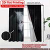 2D Flat Printing,2pcs Mystic Wolves Chic Curtain Cloth Yarn Curtains Room Decor Use for Bedroom, Living Room, Office, And Teen