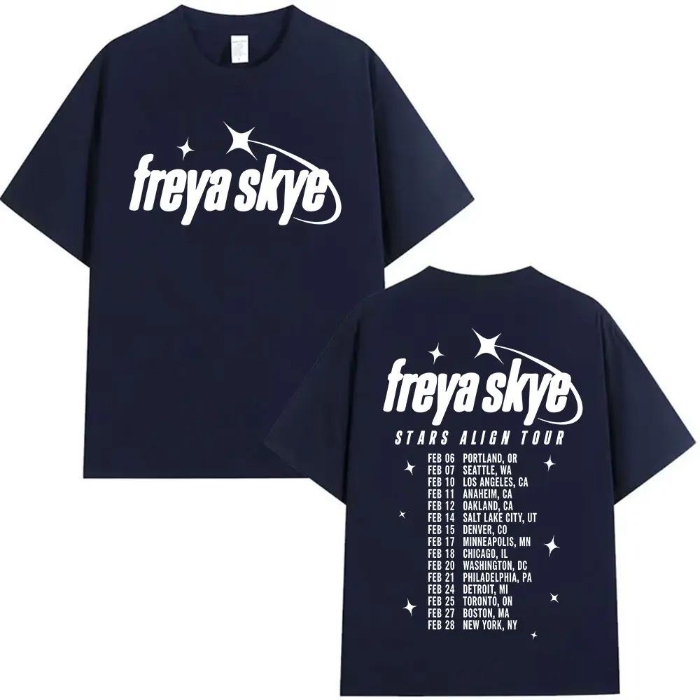 Freya Skye Starlight Shine Tour 2025 Concert Graphic Tee UK Pop Singer Unisex Vintage Crewneck Oversized 100 Cotton Tshirts