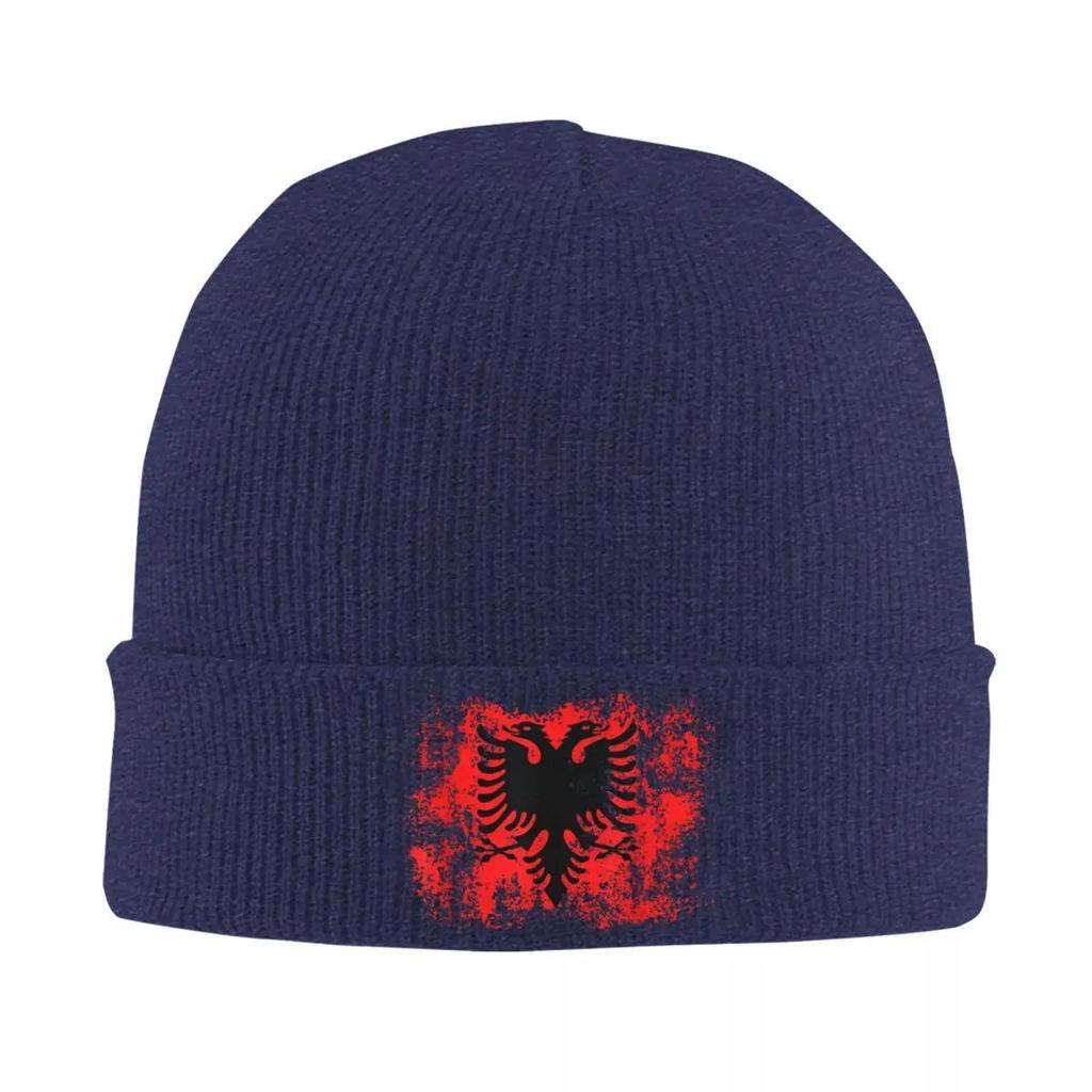 Albanian Flag Albania Knitted Hat Women's Men's Skullies Beanies Autumn Winter Hat Acrylic Warm Cap