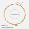 European and American Fashion Niche Design Stainless Steel Necklace Popular Real Gold Electroplated Cuban Chain Women's Necklace