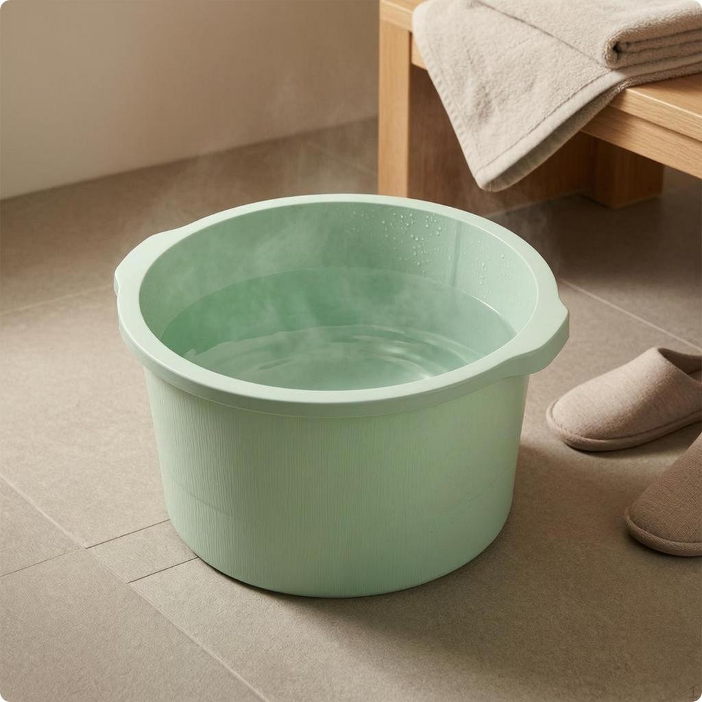 Foot Soaking Tub Rolled Rim Washing Lightweight for Home Cream