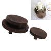 3pcs Wood Plant Stand Flower Pot Holder Aromatherapy Candle Display Modern Round Wood Riser for Bath