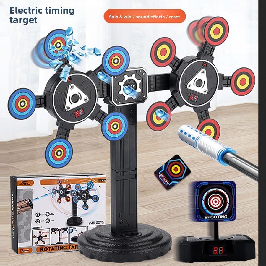Childrens Electronic Autorecoil Shooting Target With Rotating Moving Target For Kids Play