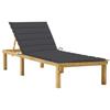 Day and Night - Day and Night Lounger with Anthracite Gray Impregnated Pine Wood Cushion