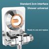 Showerhead Holder Suction Cup Holder Adjustable Detachable Hanging Rack Plating Shower Head Holder Bathroom Wall Mount Bracket
