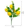 Artificial Lemon Branch with Green Leaf Realistic Floral Arrangement Lemon Plant Bouquet for Home Garden Kitchen Porch Ornament