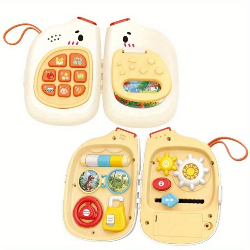 8 Key Cute Elephant Musical Phone Talking Learning Machine Toddler Toy Educational  Music Mobile Toy With Lights