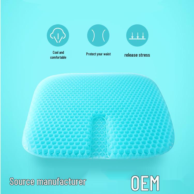 3D Style Honeycomb Gel Seat Cushion for Car, Sofa, and Student Chairs - Round Design