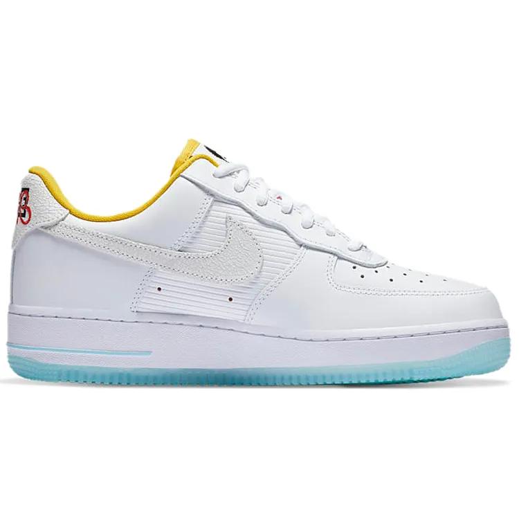 Nike Womens Air Force 1 '07 'Corner Markets' (women's sizes) White / Dark Sulfur / Hyper Pink / White Skate Shoes CZ8132 100