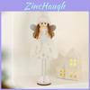 Decoración de Figura de Peluche de Ángel Navideño con Base para Decoración Festiva de Vacaciones