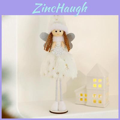 Christmas Angel Plush Figurine Decoration With Standing For Holiday Festive Decor
