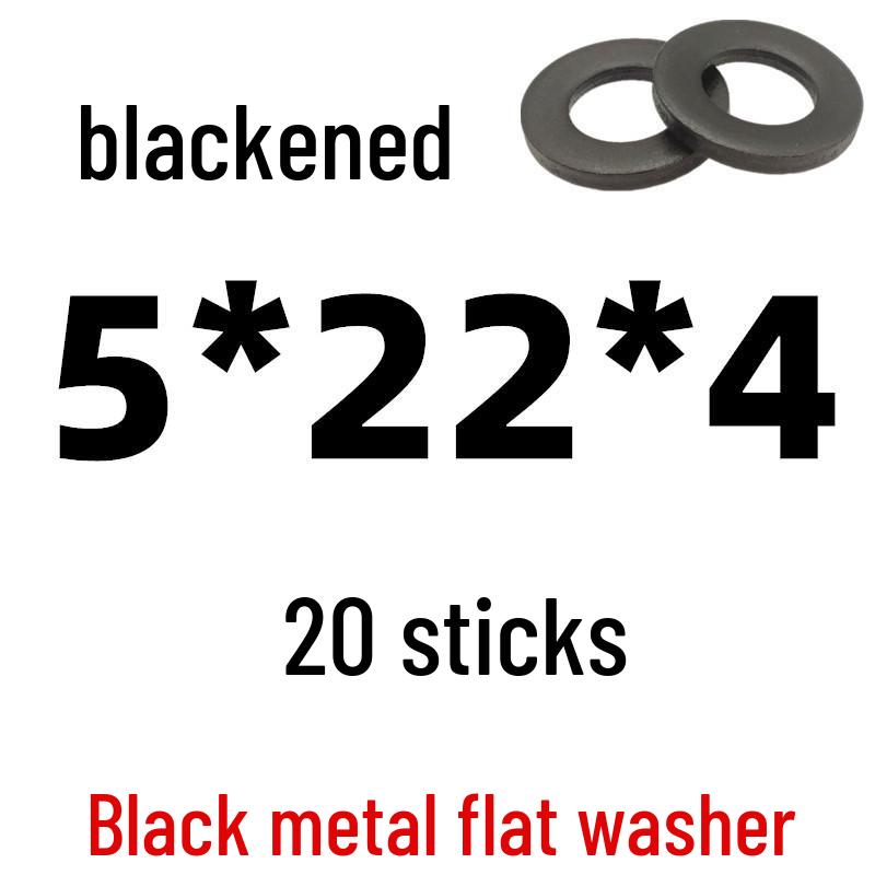 Thickened Black Iron Flat Washer for Screws, Non-standard Round Design