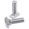 CYCLI-M8 Thread T-Slot Drop-In Stud Sliding Screw Bolt Silver Tone 30Pcs