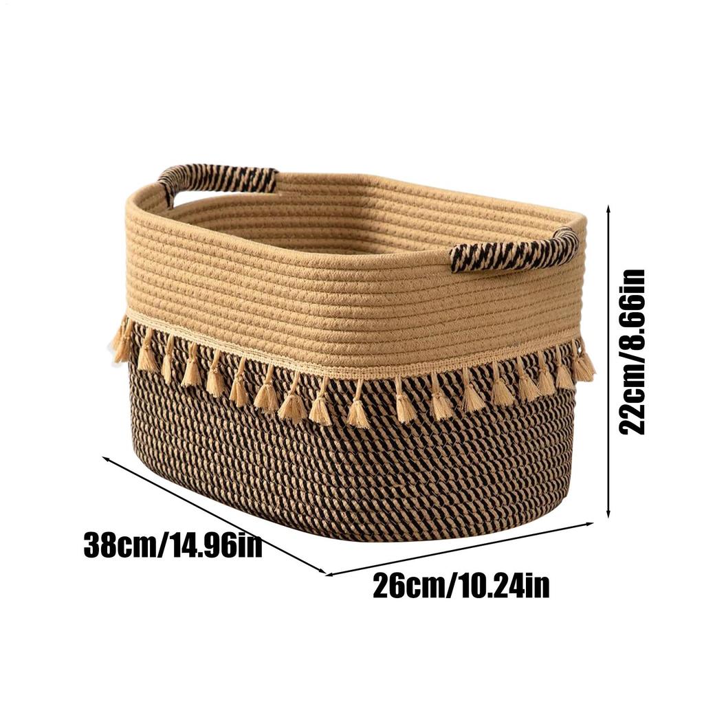 Baskets For Organizing Rustic With Handles Cotton Rope Woven Storage Basket For Closet Laundry Room Bathroom Bedroom Kitchen
