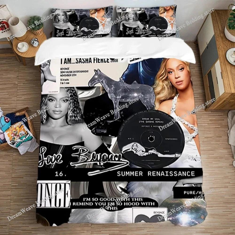 Queen Bed Comforter Sets Quilt Cover Duvet Cover Set Single Double Large Size Art Fashion B-Beyonces Pillowcase Bedding Linen741