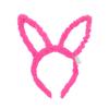 Glow Hair Hoop Cute 3-speed Flash Plush Cartoon Rabbit Ears Luminous Headband Party Prop for Gift