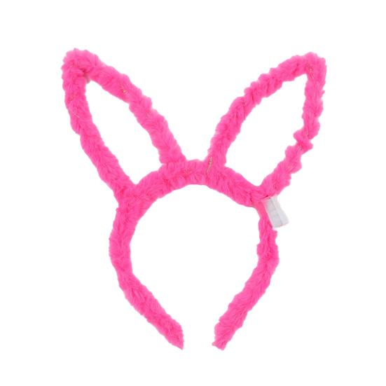 Glow Hair Hoop Cute 3-speed Flash Plush Cartoon Rabbit Ears Luminous Headband Party Prop for Gift