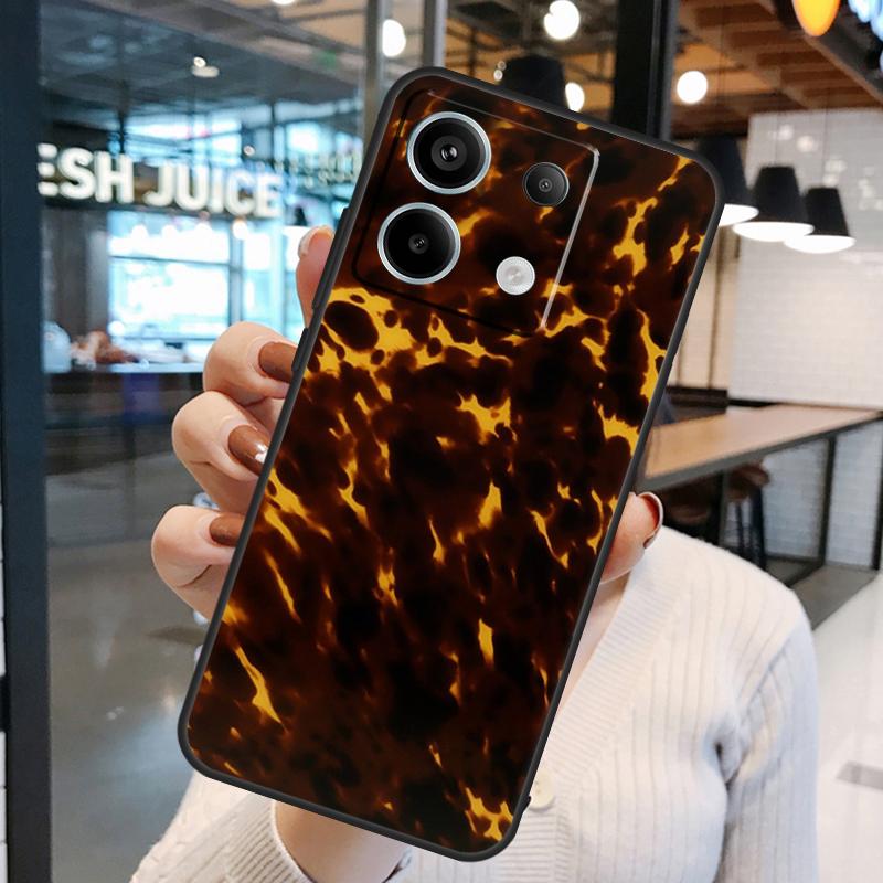 Tortoise Shell Pattern Case For Xiaomi Redmi Note 14 Pro 10 11 12 13 15 Pro Plus Redmi 15 10C 12C 13C 14C 15C Cover