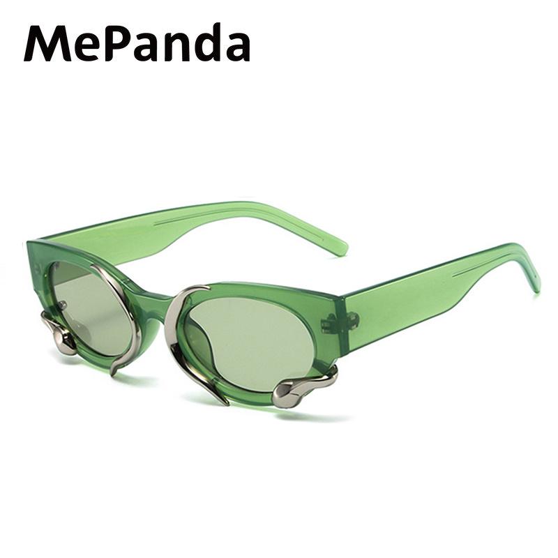 Модные солнцезащитные очки MePanda унисекс в форме змеи в ретро-стиле «кошачий глаз» — фото 10