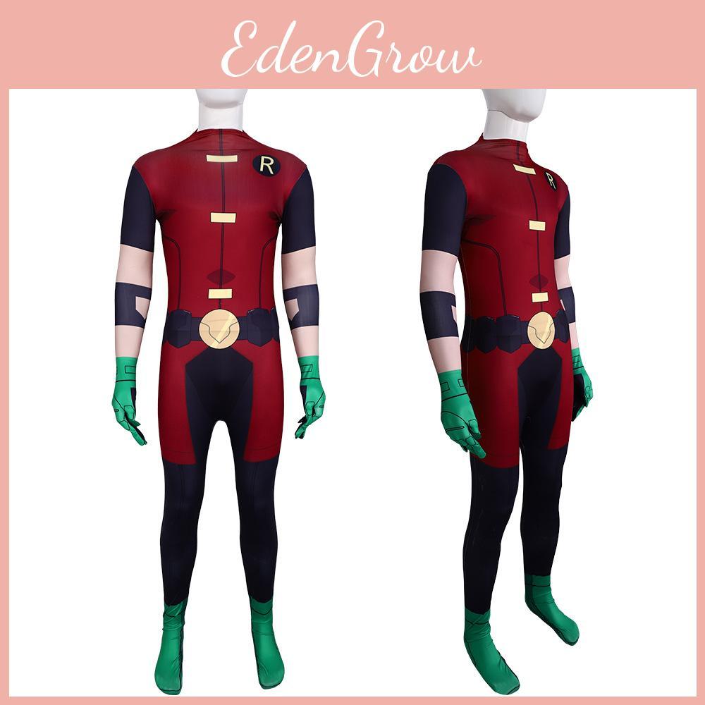 Robin Cosplay Kostüm für Kinder mit Polyesterstoff für Halloween und Party-Events