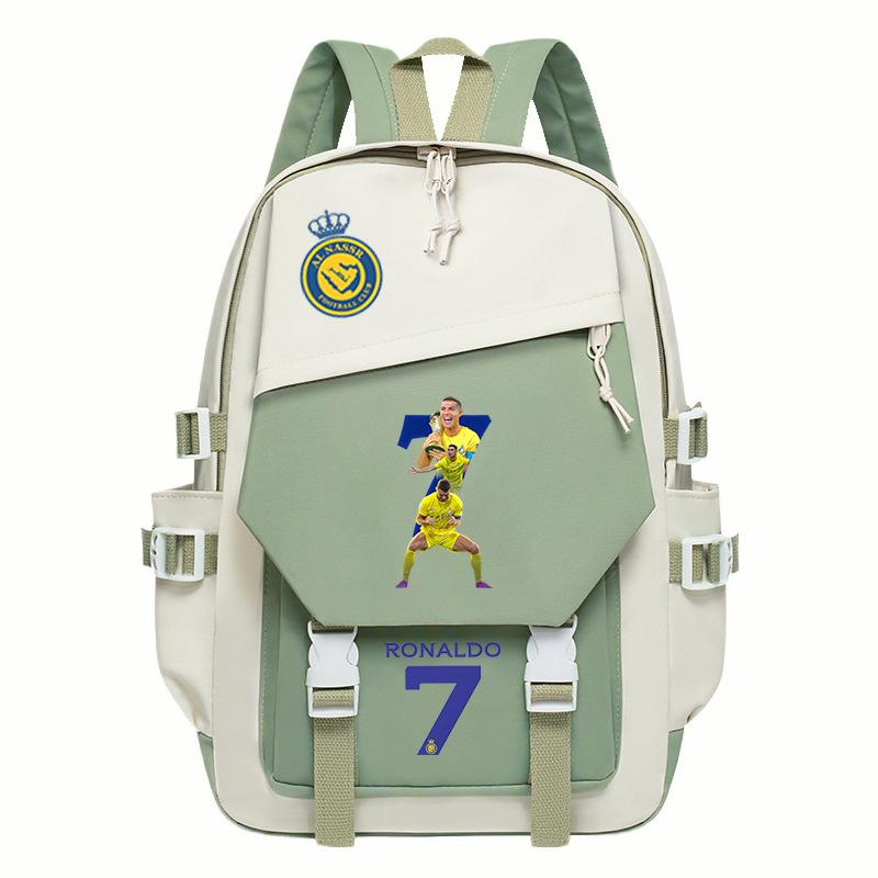 Football Star Ronaldo Surrounding Cr7 Printing Student Schoolbag Trend Backpack To Reduce The Burden And Large Capacity