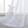 Outdoor Waterproof Sheer Curtains Grommet Indoor Sheer Curtain Garden Drapes Sun Shade Black White Gray Room Home Decor