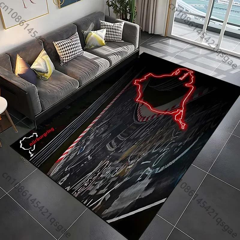 Nürburgring F1 Track Rug Bedroom & Living Room Carpet, Creative Door Mat & Home Decor Area Rug