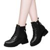 Martin boots women's autumn and winter new black platform short boots British style velvet versatile motorcycle boots